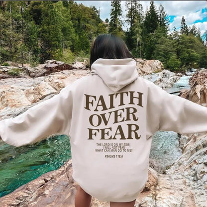 "Faith Over Fear Psalms 118:6" Unisex Hoodie